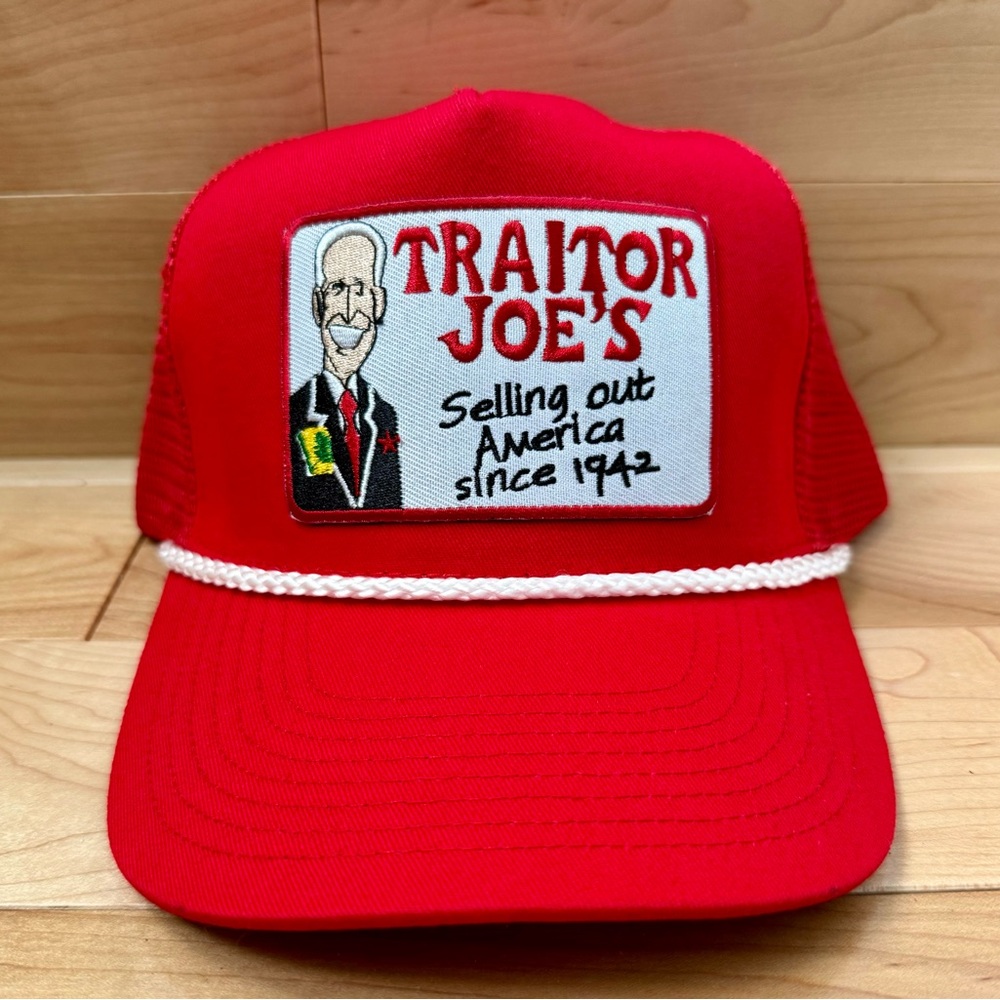 Handcrafted Traitor Joes Funny Mesh Trucker Hat
